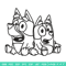 Bluey Bingo Coloring Pages Embroidery, Bluey Embroidery, Embroidery File, cartoon design, logo shirt, Digital download..jpg