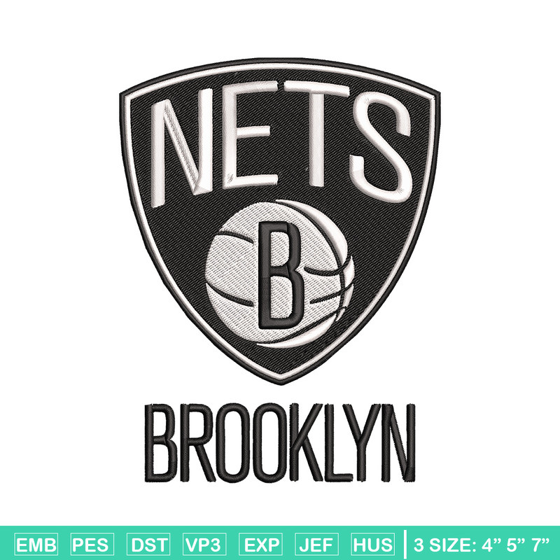 Brooklyn Nets logo embroidery design,NBA embroidery,Sport embroidery, Logo sport embroidery, Embroidery design..jpg