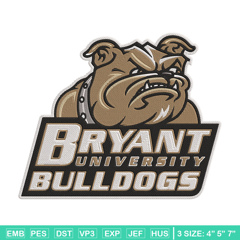 Bryant Bulldogs mascot embroidery design, NEC embroidery,Sport embroidery, logo sport embroidery, Embroidery design.jpg