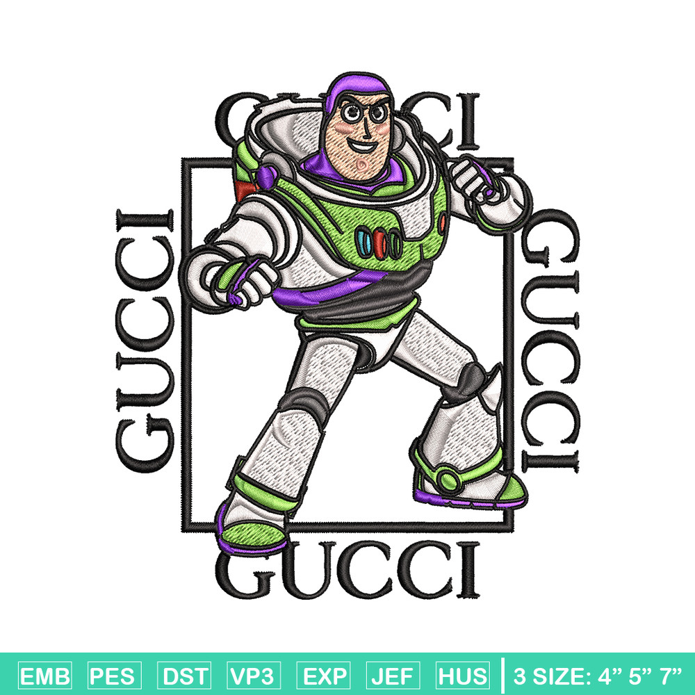 Buzz lightyear Gucci Embroidery design, Buzz lightyear Embroidery, cartoon design, Embroidery File, Digital download..jpg
