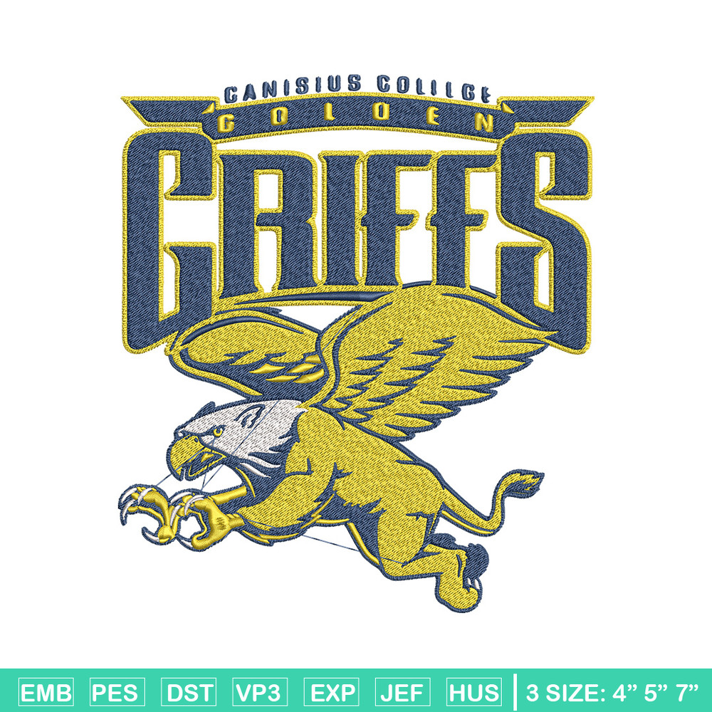 Canisius College logo embroidery design, Hockey embroidery, Sport embroidery, logo sport embroidery, Embroidery design.jpg