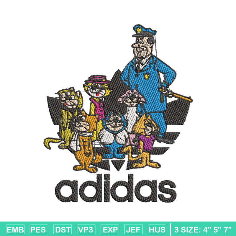 Cats cartoon adidas Embroidery Design, Adidas Embroidery, Embroidery File, Brand Embroidery, Logo shirt, Digital download.jpg