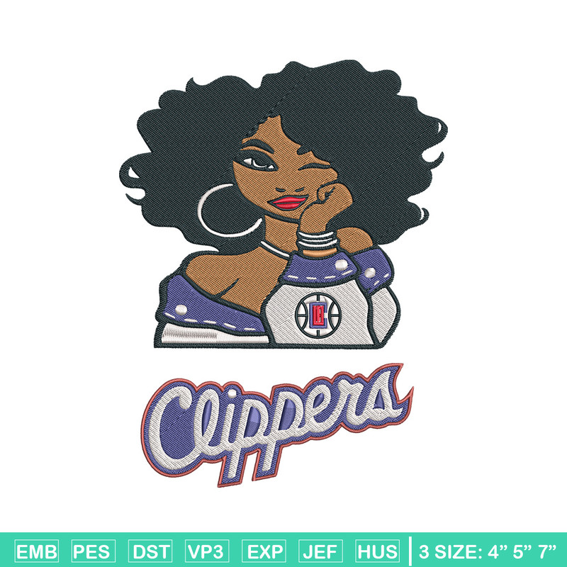 Clippers girl embroidery design, NBA embroidery,Sport embroidery,Embroidery design,Logo sport embroidery.jpg