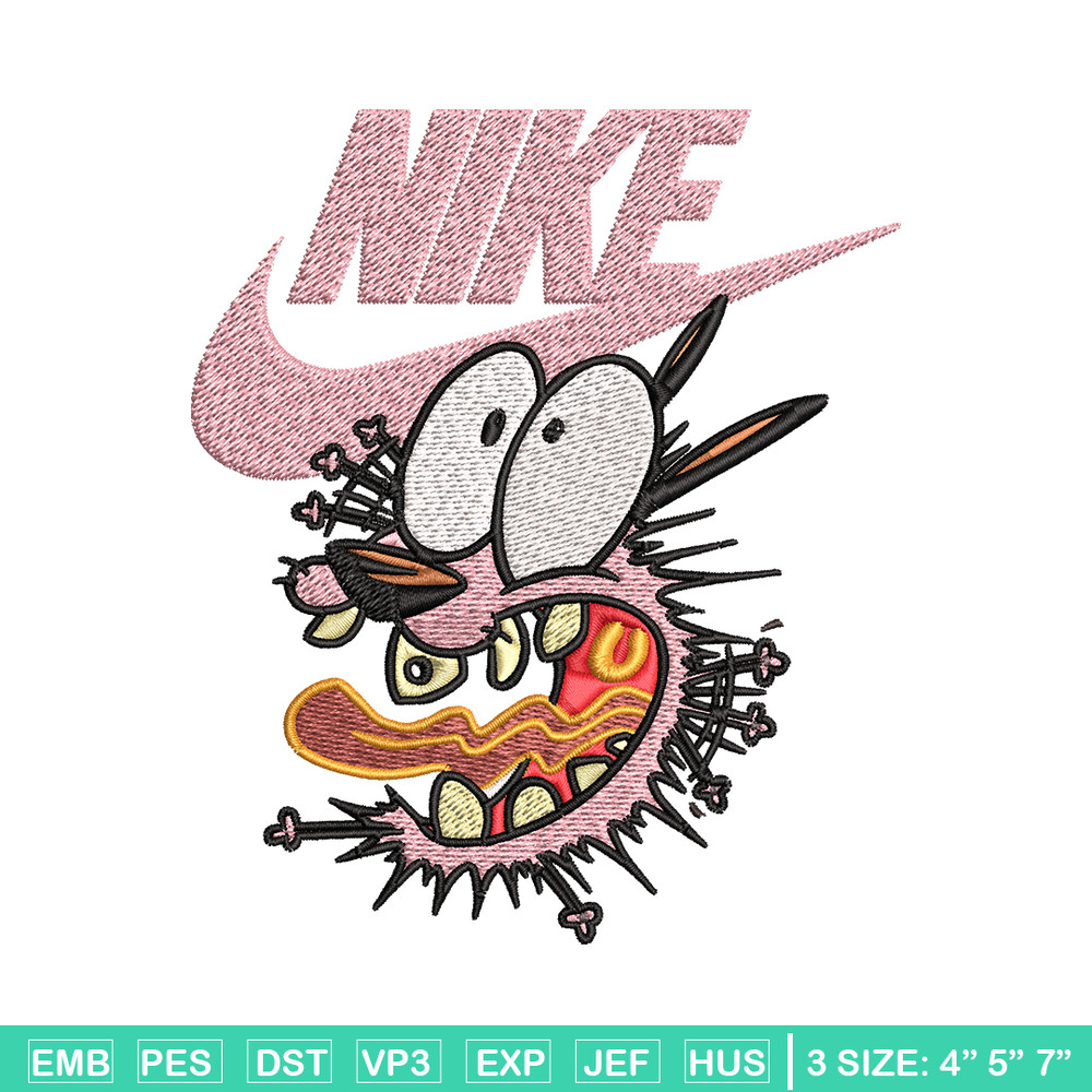 Courage dog Embroidery design, Courage dog Embroidery, Nike design, Embroidery file, cartoon logo. Instant download..jpg