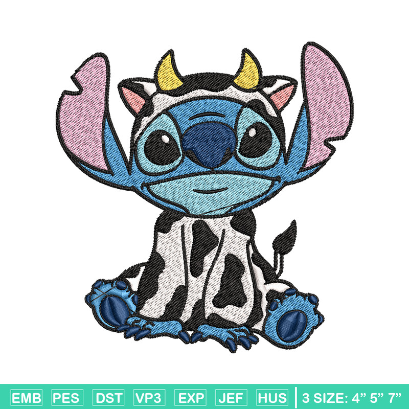 Cow Stitch Embroidery design, Cow Stitch Embroidery, cartoon design, Embroidery File, cartoon shirt, Digital download..jpg