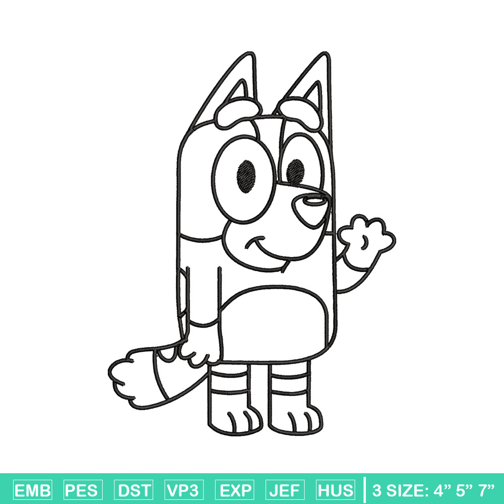Dad Bluey Coloring Pages Embroidery, Bluey Embroidery, Embroidery File, cartoon design, cartoon shirt, Digital download..jpg