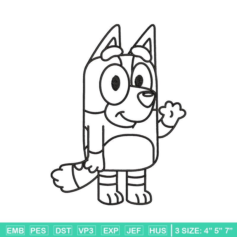 Dad Bluey Coloring Pages Embroidery, Bluey Embroidery, Embroidery File, cartoon design, cartoon shirt, Digital download..jpg