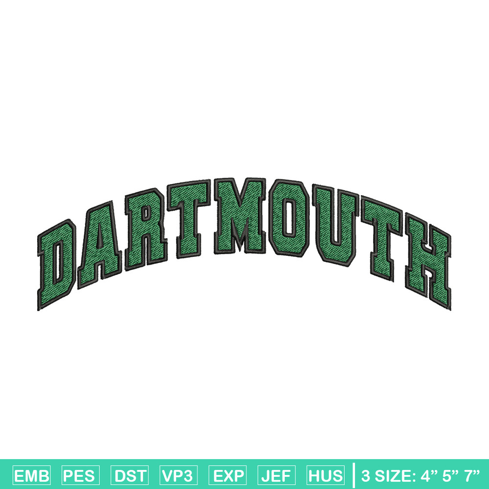 Dartmouth logo embroidery design, Baseball embroidery, Sport embroidery, logo sport embroidery, Embroidery design.jpg