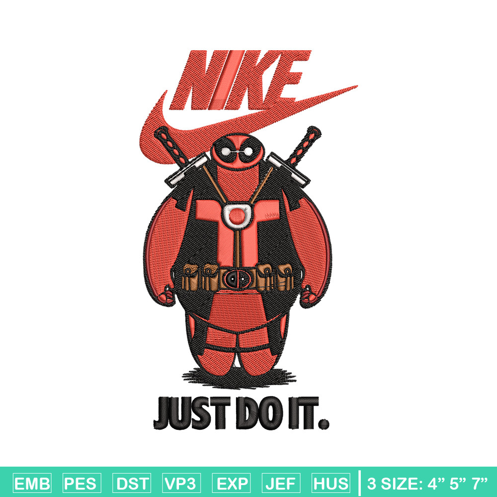 Deadpool funny Nike Embroidery design, Deadpool funny Embroidery, Nike design, Embroidery file, Instant download.jpg