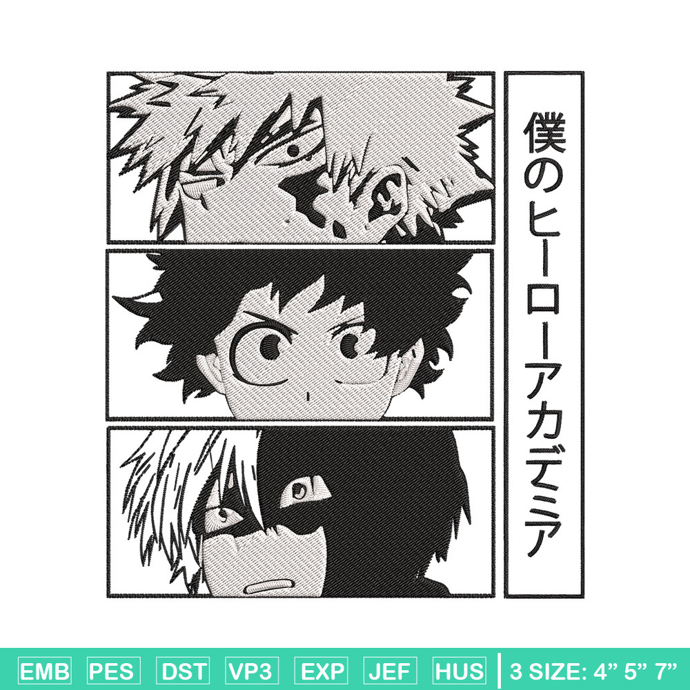 Deku friends Embroidery Design, Mha Embroidery, Embroidery File, Anime Embroidery, Anime shirt,Digital download..jpg