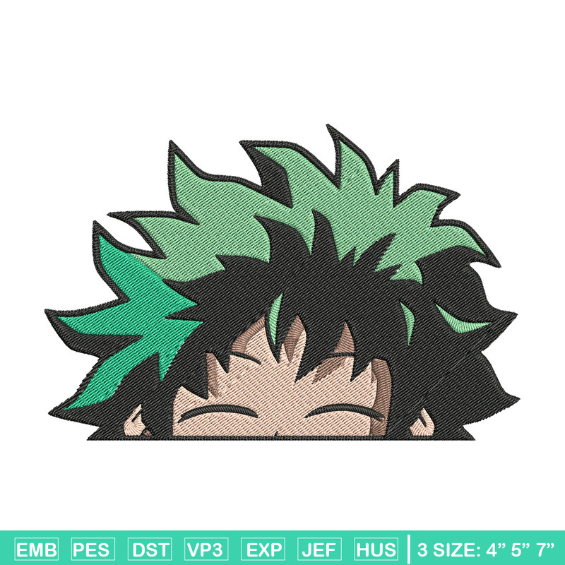 Deku Peek Embroidery Design, Mha Embroidery, Embroidery File, Anime Embroidery, Anime shirt, Digital download..jpg