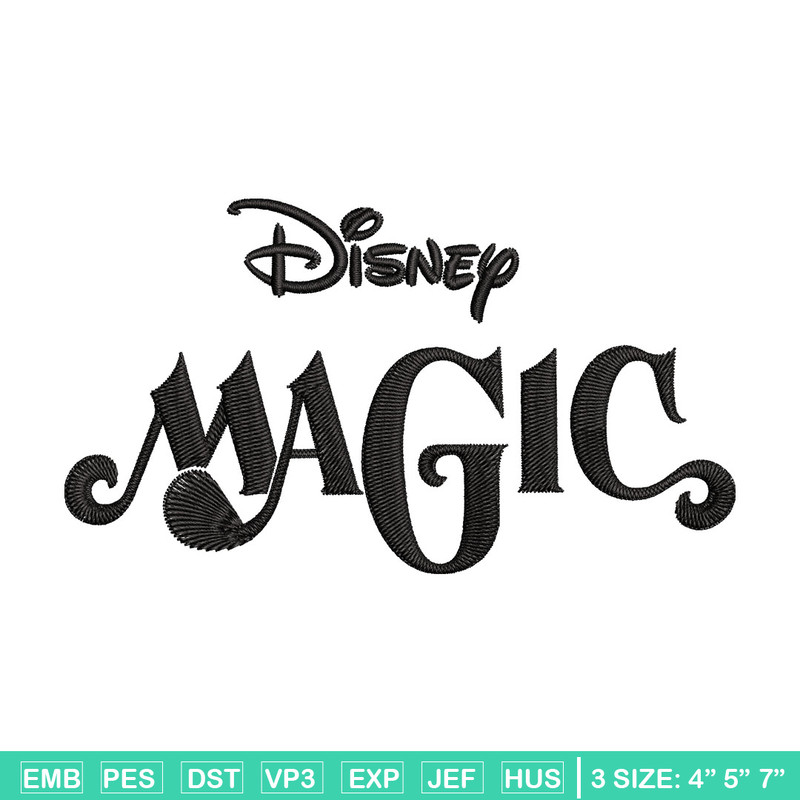 Disney Magic Embroidery Design, Disney logo Embroidery, Embroidery File, Embroidery design, Digital download..jpg