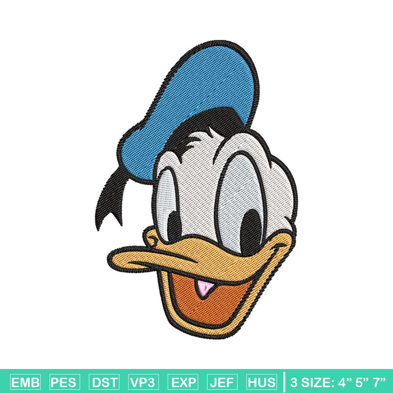 Donald Duck Embroidery Design, Disney Embroidery, Embroidery design, cartoon shirt, Embroidery File, Digital download..jpg