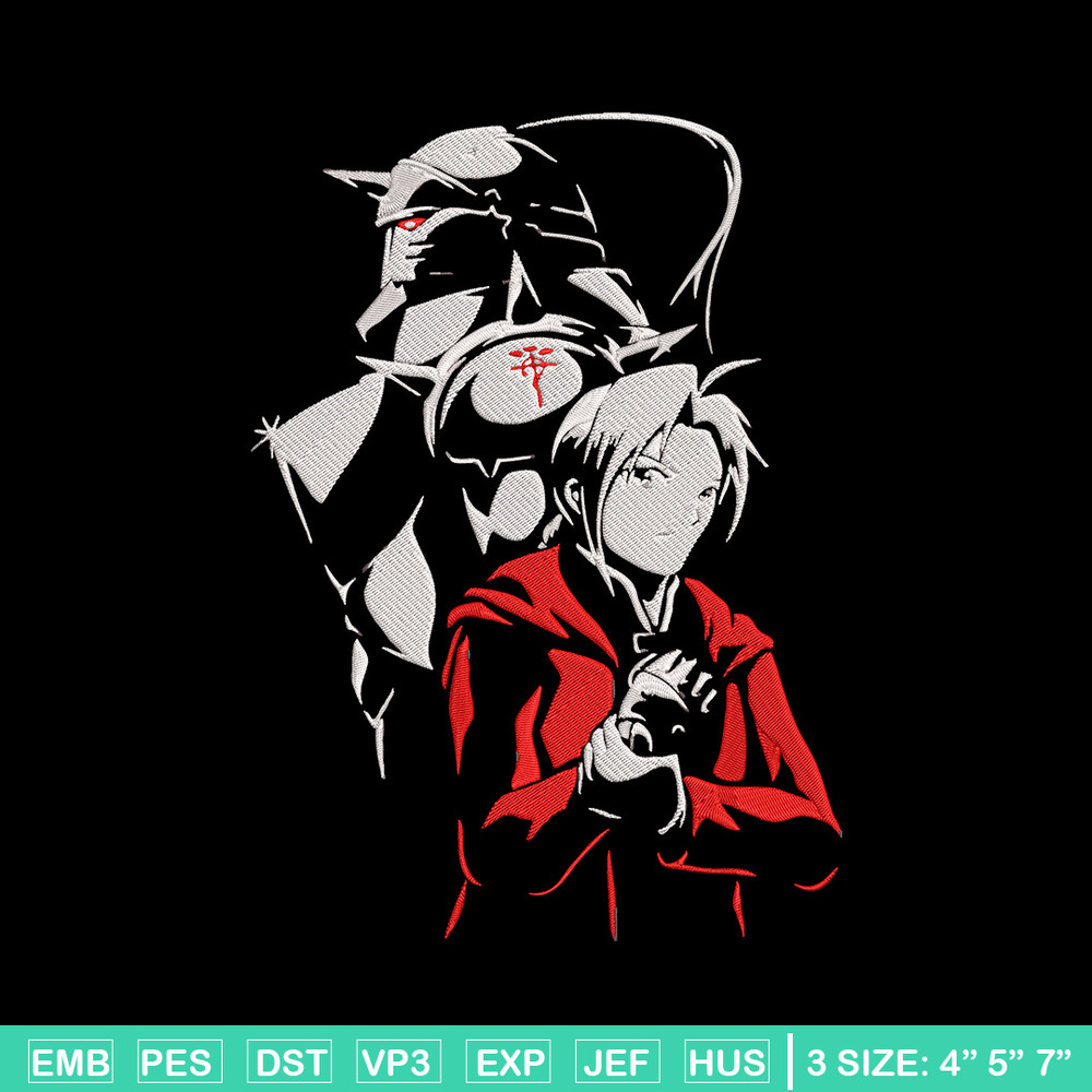 Edward Elric Embroidery Design, Fullmetal Embroidery,Embroidery File,Anime Embroidery, Anime shirt, Digital download..jpg
