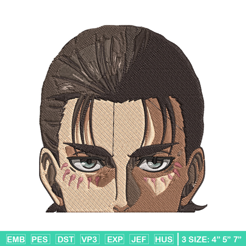 Eren Peeker Embroidery Design, Aot Embroidery, Embroidery File, Anime Embroidery, Anime shirt, Digital download..jpg
