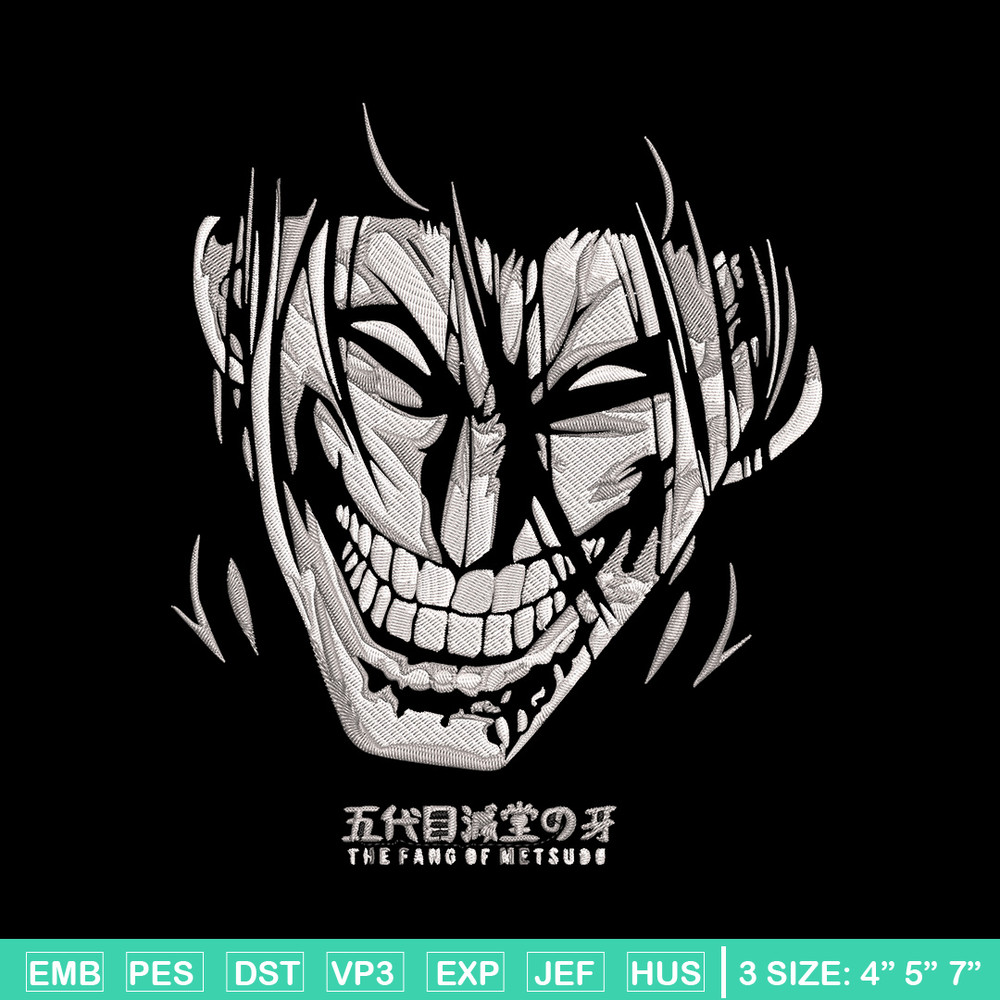 Eren Yeager Embroidery Design, Aot Embroidery, Embroidery File, Anime Embroidery, Anime shirt, Digital download..jpg