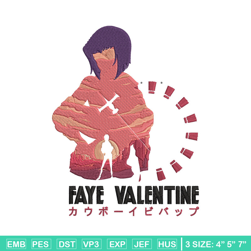 Faye Valentine Embroidery Design, Cowboy bebop Embroidery, Embroidery File,Anime Embroidery,Anime shirt,Digital download.jpg