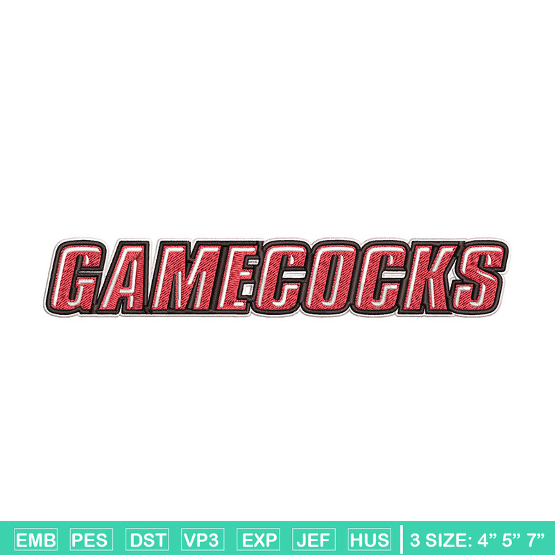 Gamecock logo embroidery design, Logo embroidery, Sport embroidery, logo sport embroidery, Embroidery design.jpg