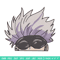Gojo Peeker Embroidery Design, Jujutsu Embroidery, Embroidery File, Anime Embroidery, Anime shirt, Digital download..jpg