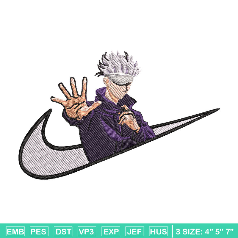 Gojo x nike Embroidery Design, Jujutsu Embroidery, Embroidery File, Nike Embroidery, Anime shirt, Digital download..jpg