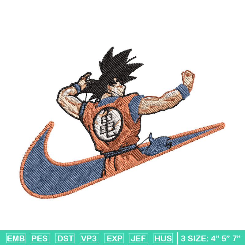 Goku Nike embroidery design, Dragon ball embroidery, Nike design, anime design, anime shirt, Digital download.jpg