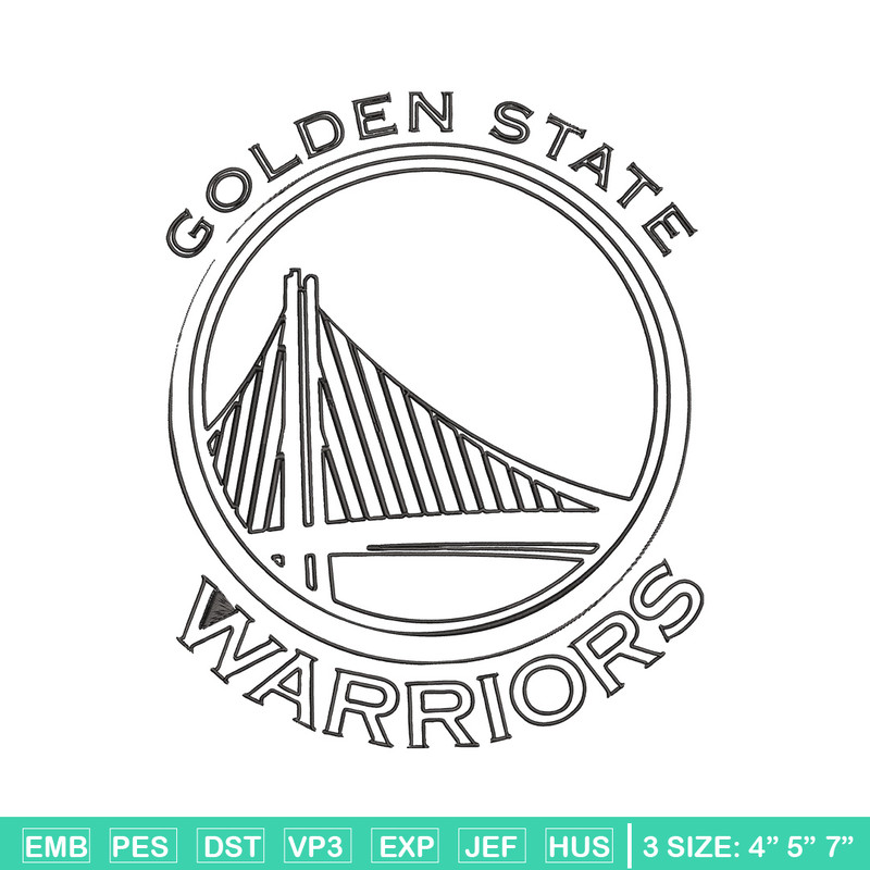 Golden State Warriors logo embroidery design, NBA embroidery, Sport embroidery, Embroidery design,Logo sport embroidery.jpg