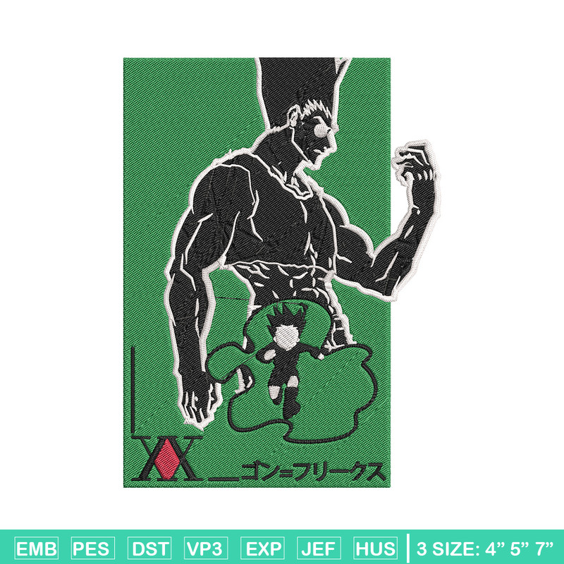 Gon poster Embroidery Design, Hunter x hunter Embroidery,Embroidery File, Anime Embroidery, Anime shirt,Digital download.jpg