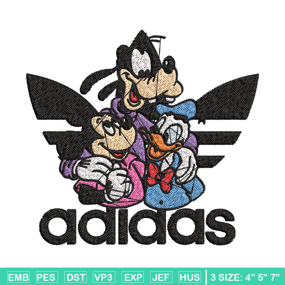 Goofy friends Embroidery Design, Adidas Embroidery, Brand Embroidery, Embroidery File,Logo shirt,Digital download.jpg