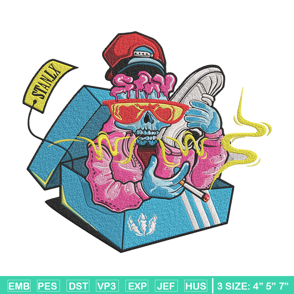 Graffiti skull Embroidery Design, Graffiti Embroidery, Embroidery File, Anime Embroidery, Anime shirt, Digital download.jpg