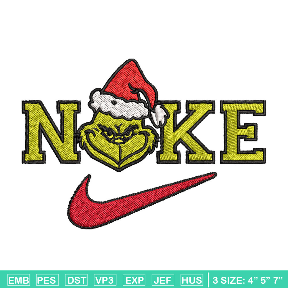 Grinch chrismas nike Embroidery Design, Nike Embroidery, Brand Embroidery, Embroidery File, Logo shirt, Digital download.jpg