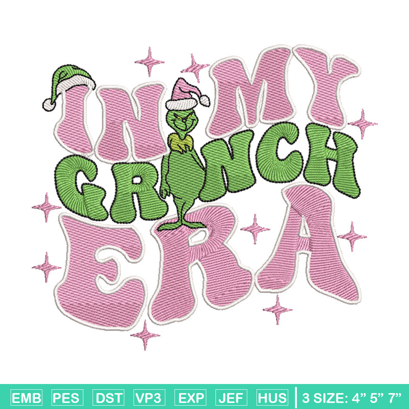 Grinch era embroidery design, Grinch embroidery, Chrismas design, Embroidery shirt, Embroidery file, Digital download..jpg