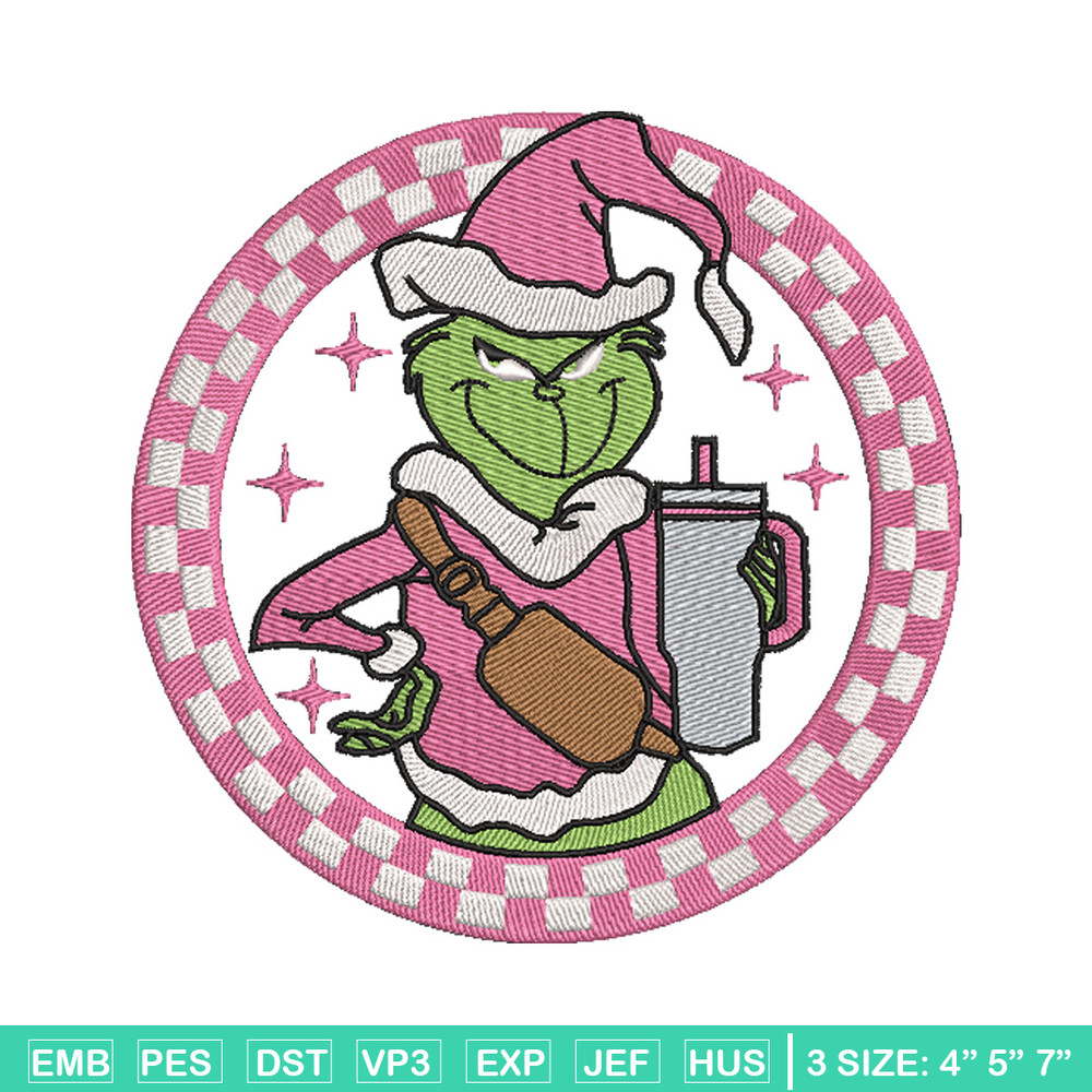 Grinch logo embroidery design, Grinch embroidery, Chrismas design,Embroidery shirt, Embroidery file, Digital download.jpg