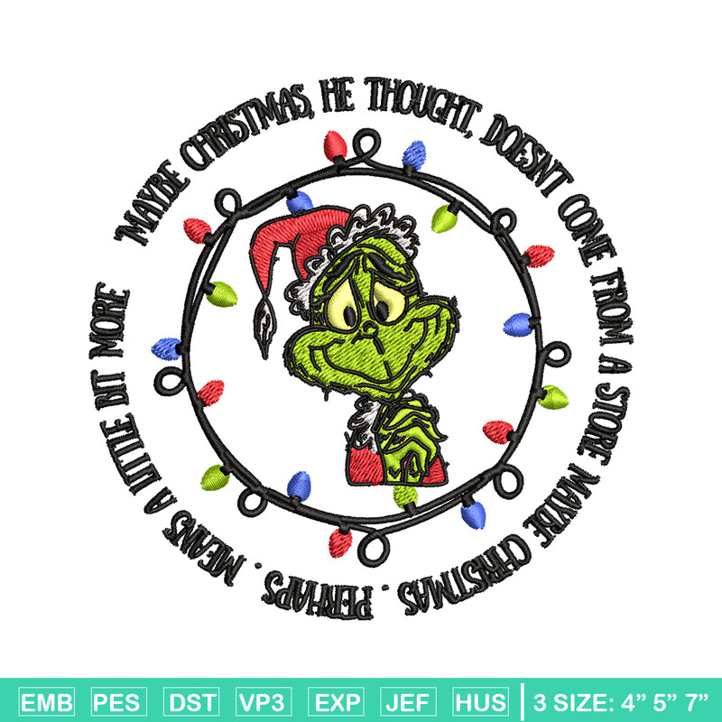 Grinch santa logo Embroidery design, Grinch merry christmas Embroidery, Grinch design, Embroidery File, Instant download.jpg