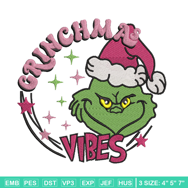 Grinch vibes embroidery design, Grinch embroidery, Chrismas design,Embroidery shirt, Embroidery file, Digital download.jpg