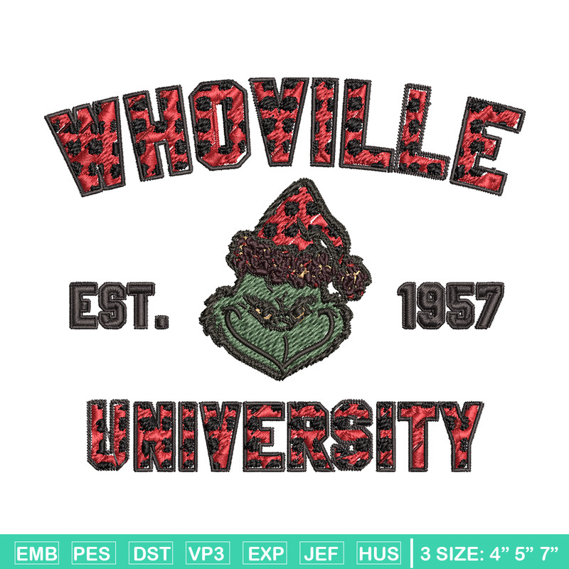 Grinch Whoville University Christmas Embroidery design, Grinch Christmas Embroidery, Grinch design, Digital download..jpg