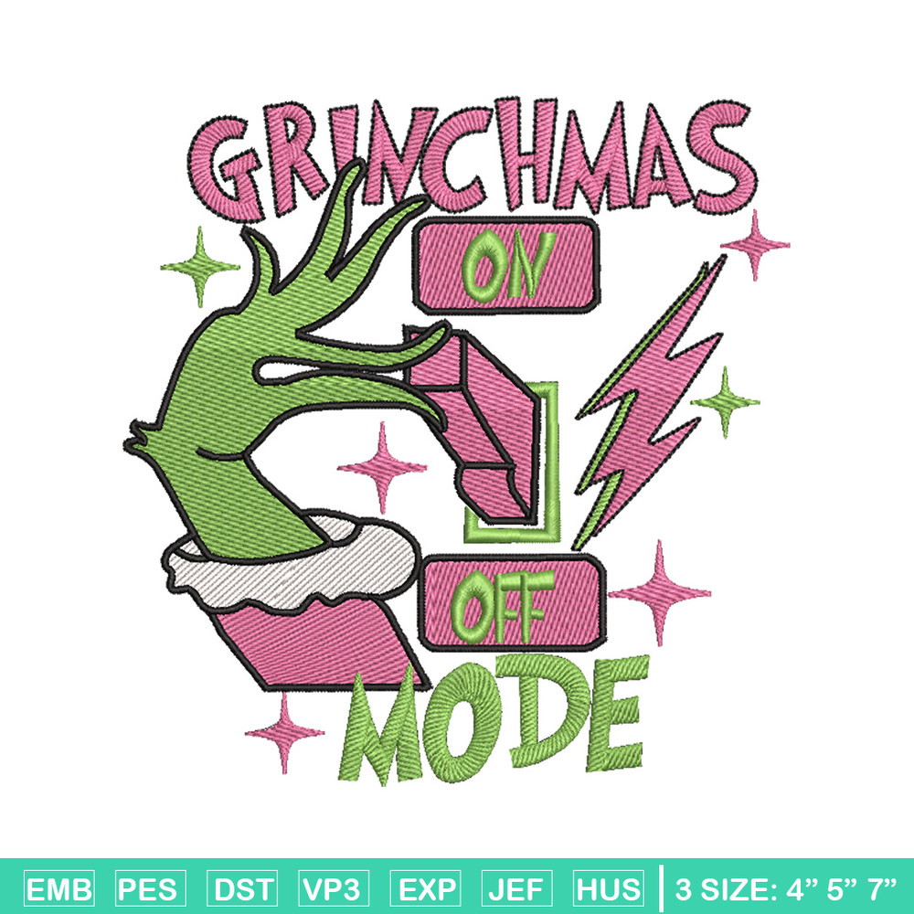 Grinchmas mode embroidery design, Grinch embroidery, Chrismas design, Embroidery shirt, Embroidery file,Digital download.jpg