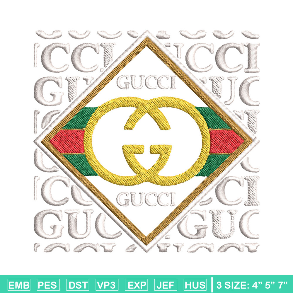 Gucci design Embroidery Design, Gucci Embroidery, Brand Embroidery, Logo shirt, Embroidery File, Digital download.jpg