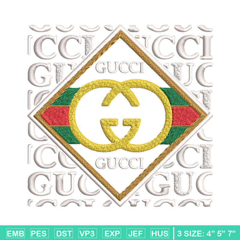 Gucci design Embroidery Design, Gucci Embroidery, Brand Embroidery, Logo shirt, Embroidery File, Digital download.jpg
