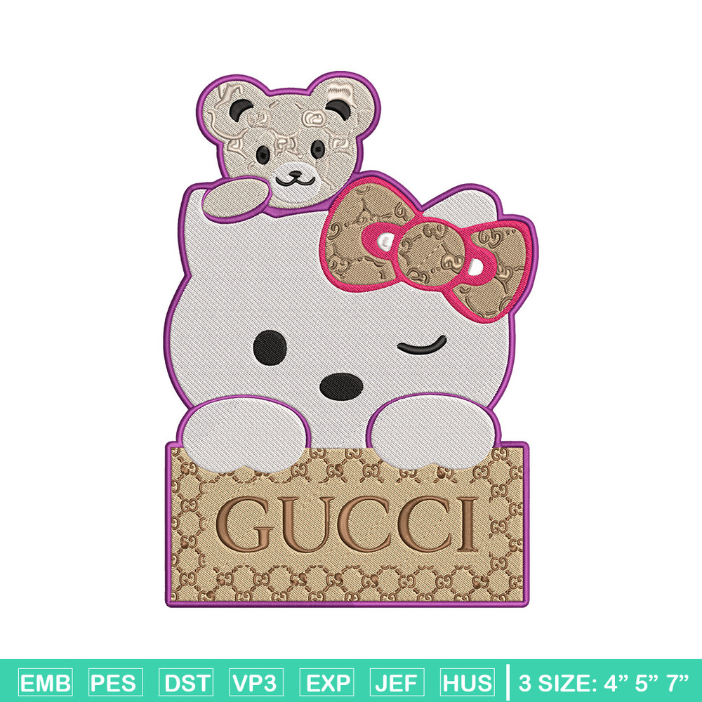 Gucci hello kitty Embroidery Design, Kitty Embroidery, Embroidery File, Gucci Embroidery, Anime shirt, Digital download.jpg