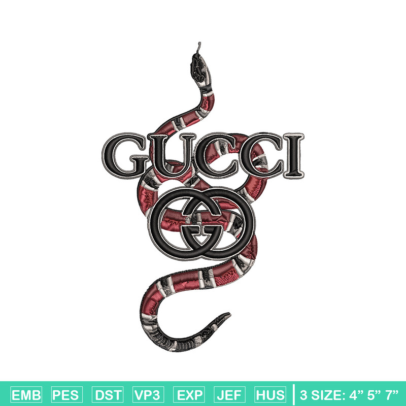 Gucci snake Embroidery Design, Gucci Embroidery, Brand Embroidery, Logo shirt, Embroidery File, Digital download.jpg