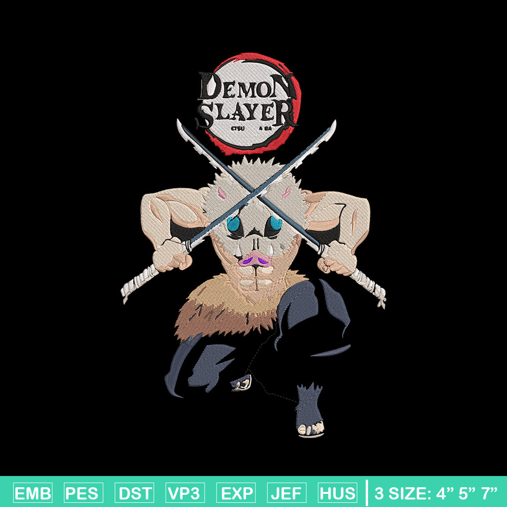 Hashibira Inosuke Embroidery Design, Demon slayer Embroidery, Embroidery File, Anime Embroidery,Digital download..jpg