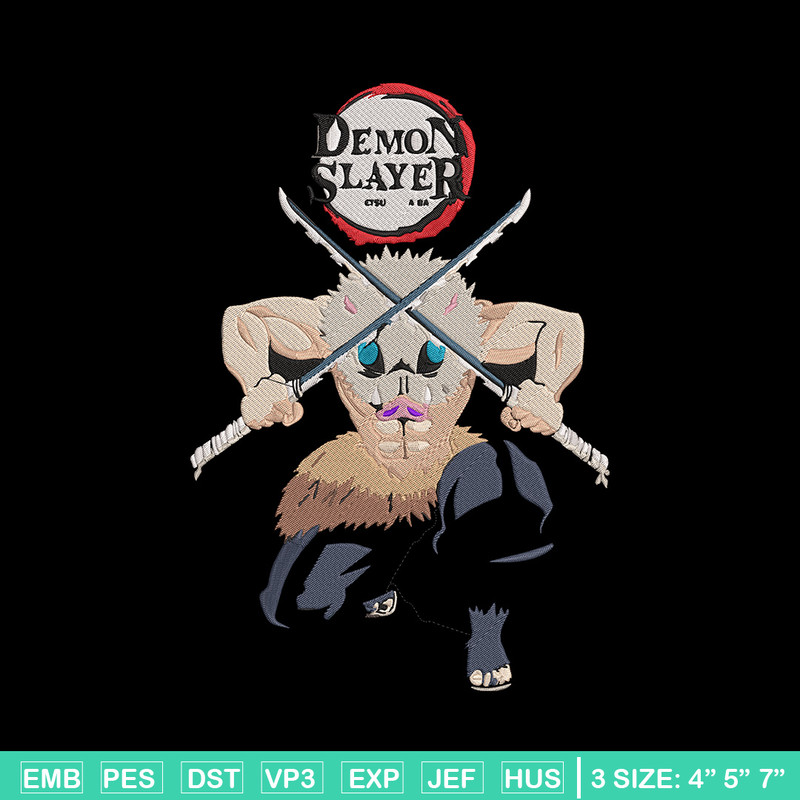Hashibira Inosuke Embroidery Design, Demon slayer Embroidery, Embroidery File, Anime Embroidery,Digital download..jpg