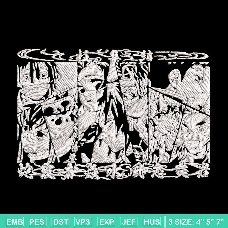 Hashira poster Embroidery Design, Demon slayer Embroidery, Embroidery File, Anime Embroidery, Digital download.jpg