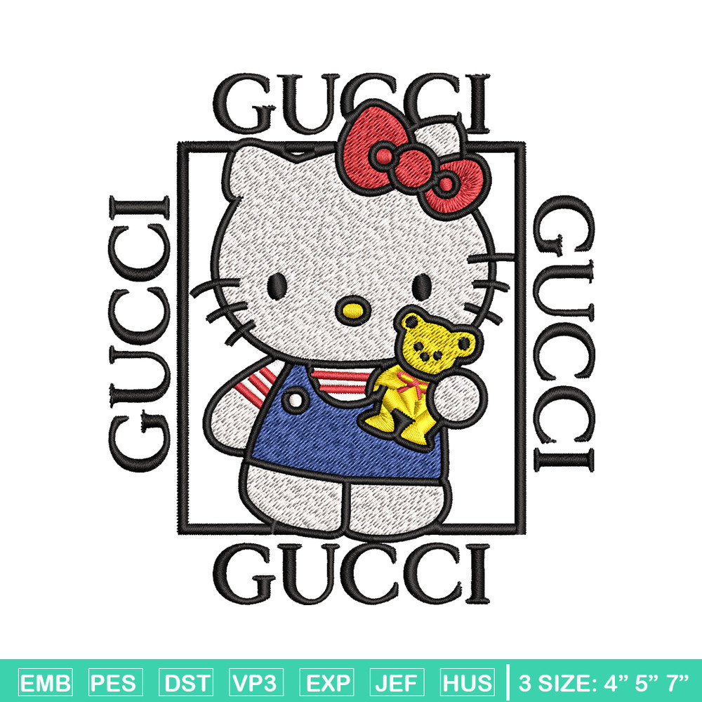 Hello kitty Gucci Embroidery design, Hello kitty Embroidery, cartoon design, Embroidery File, Instant download..jpg