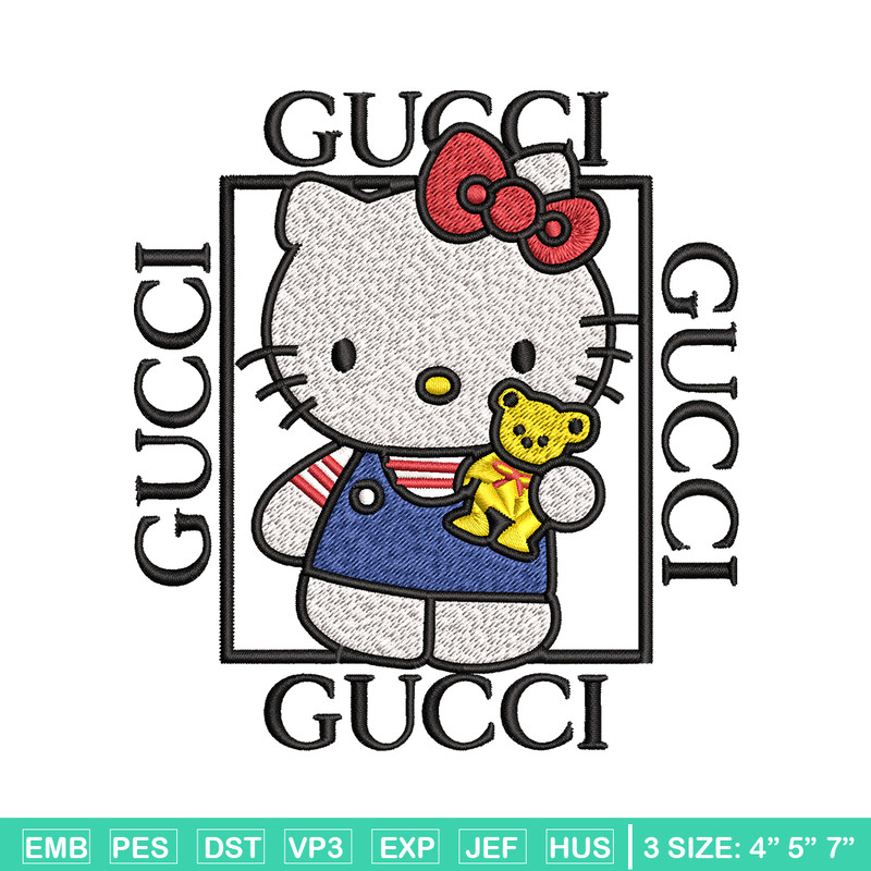 Hello kitty Gucci Embroidery design, Hello kitty Embroidery, cartoon design, Embroidery File, Instant download..jpg