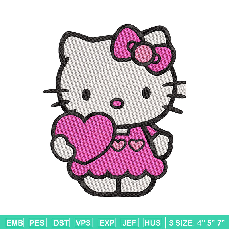 Hello kitty heart Embroidery Design, Hello kitty Embroidery, Embroidery File, Anime Embroidery, Digital download.jpg