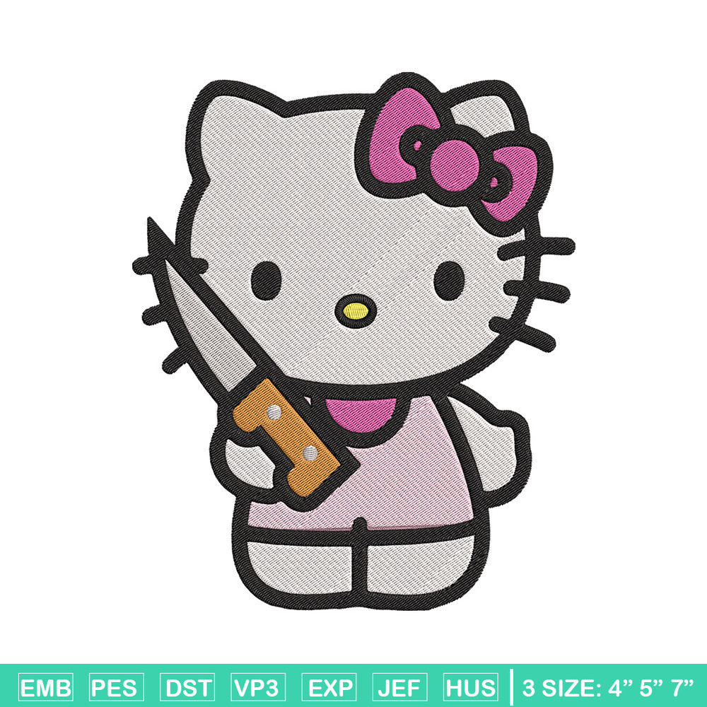 Hello kitty knife Embroidery Design, Hello kitty Embroidery, Embroidery File, Anime Embroidery, Digital download..jpg