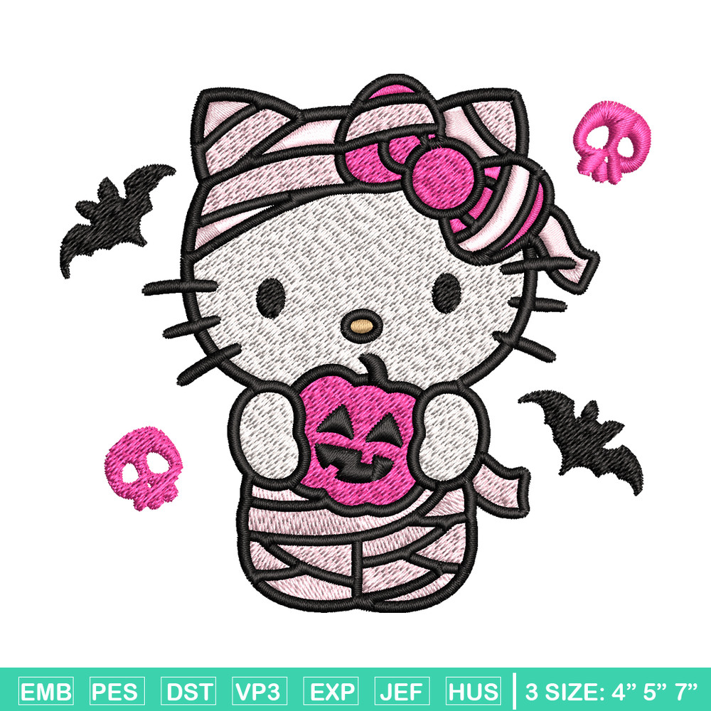 Hello Kitty Mummy Embroidery design, Hello Kitty Embroidery, Embroidery File, cartoon design, Digital download..jpg