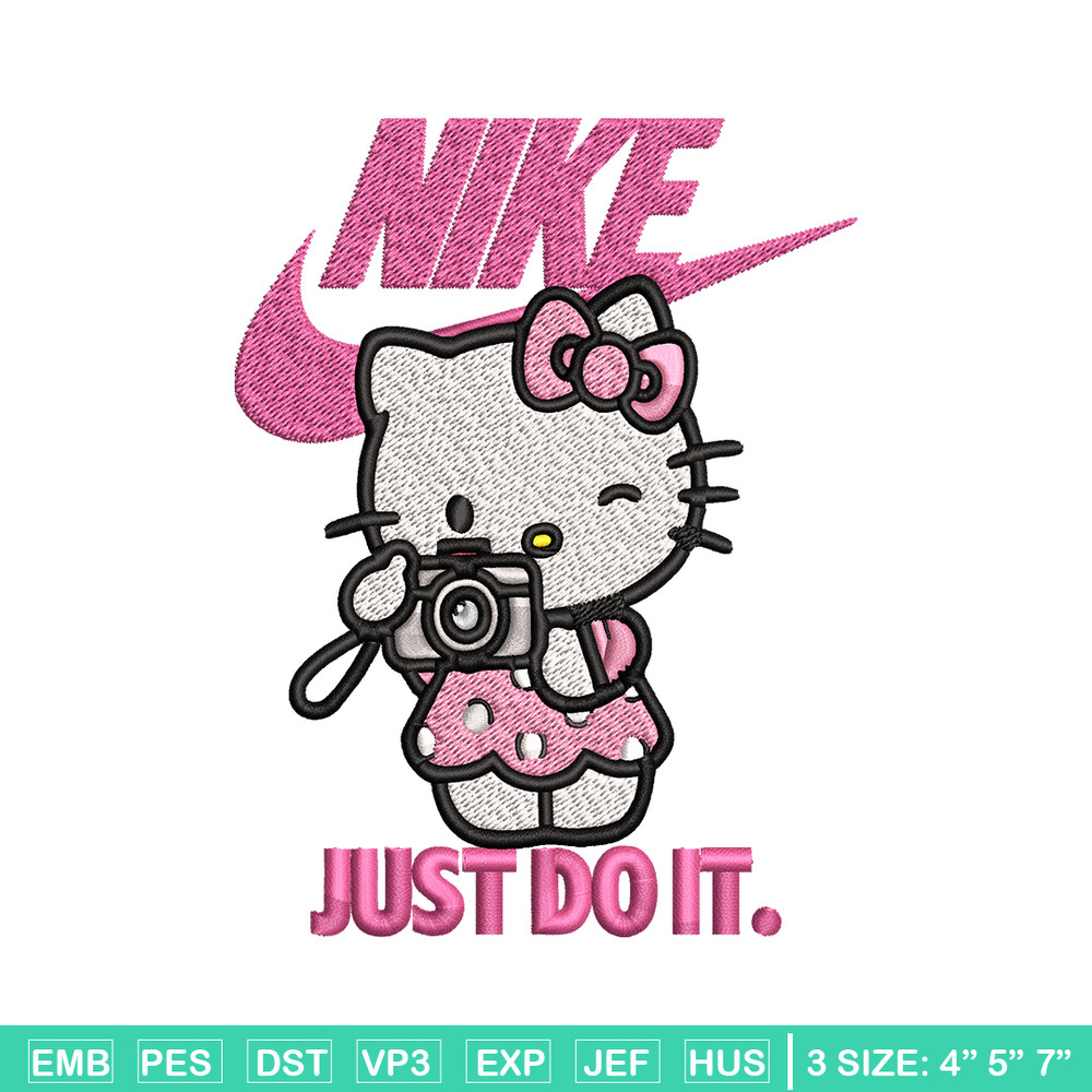 Hello kitty Nike Embroidery design, hello kitty cartoon, Embroidery, Nike design, Embroidery file, Instant download.jpg