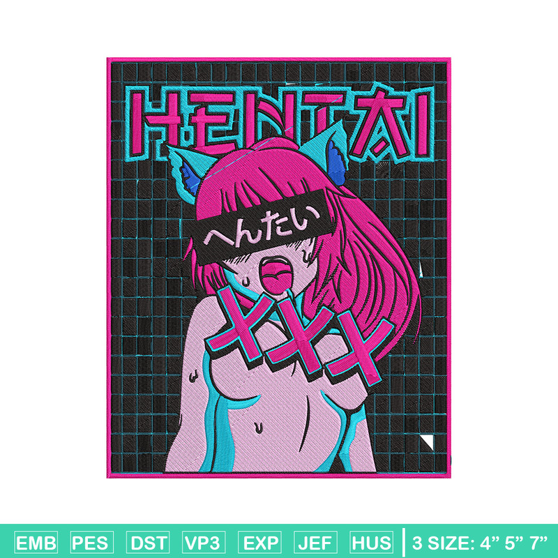 Hentai Poster Embroidery Design, Hentai Embroidery, Embroidery File, Anime Embroidery, Anime shirt, Digital download.jpg